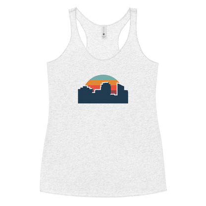 80's Sunset Skyline Thin Tank