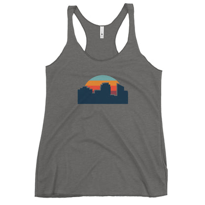 80's Sunset Skyline Thin Tank