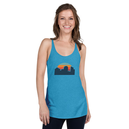 80's Sunset Skyline Thin Tank