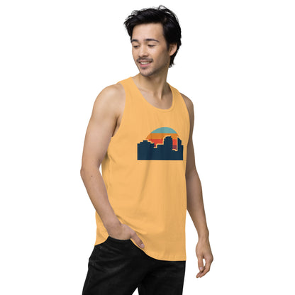 80's Sunset Skyline Thick Tank